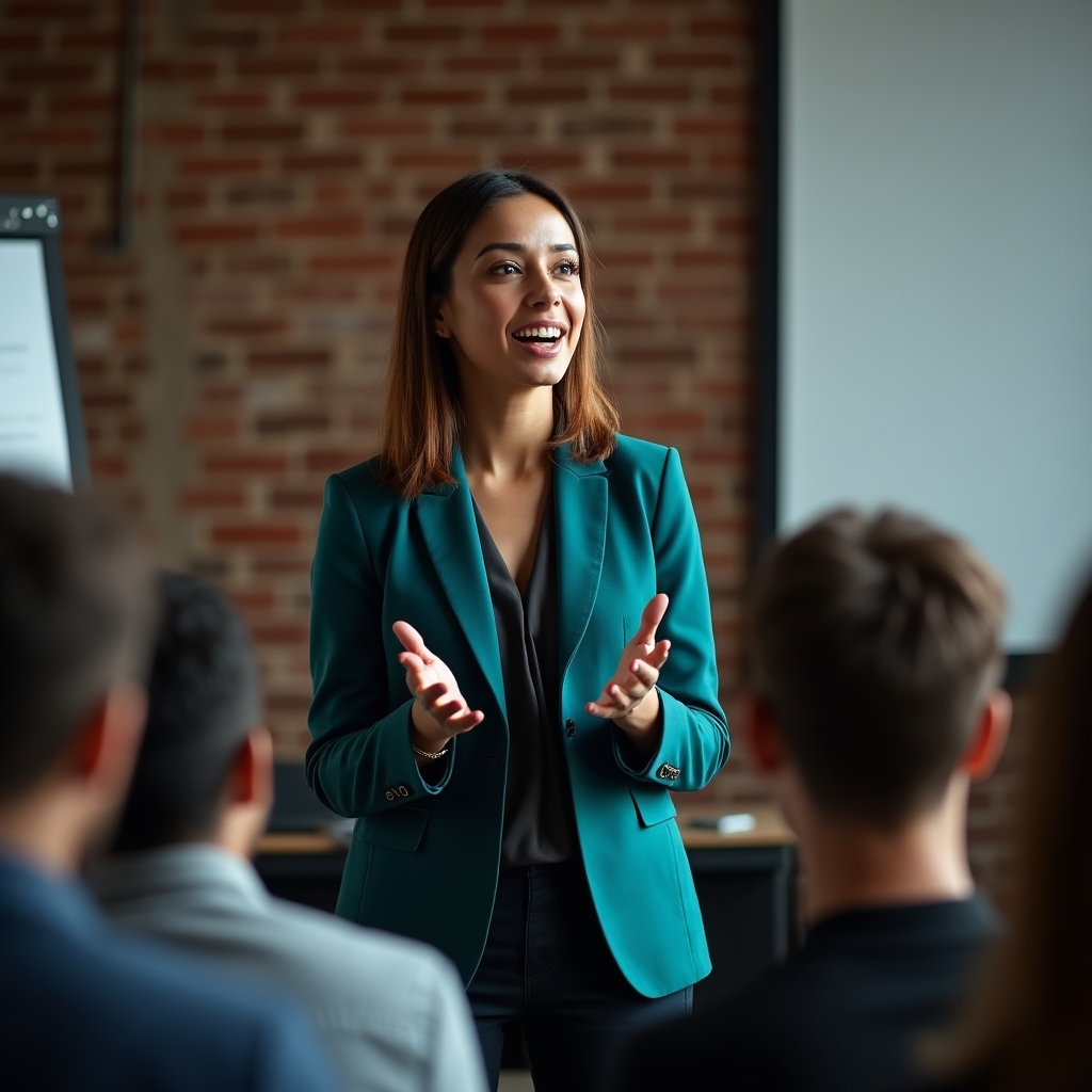 Тренер по коммуникации проводит практическое занятие